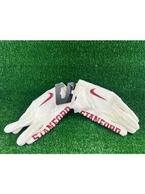 Men's Vapor Jet Stanford Cardinal Football Gloves White DX5290-135 Sz 3XL